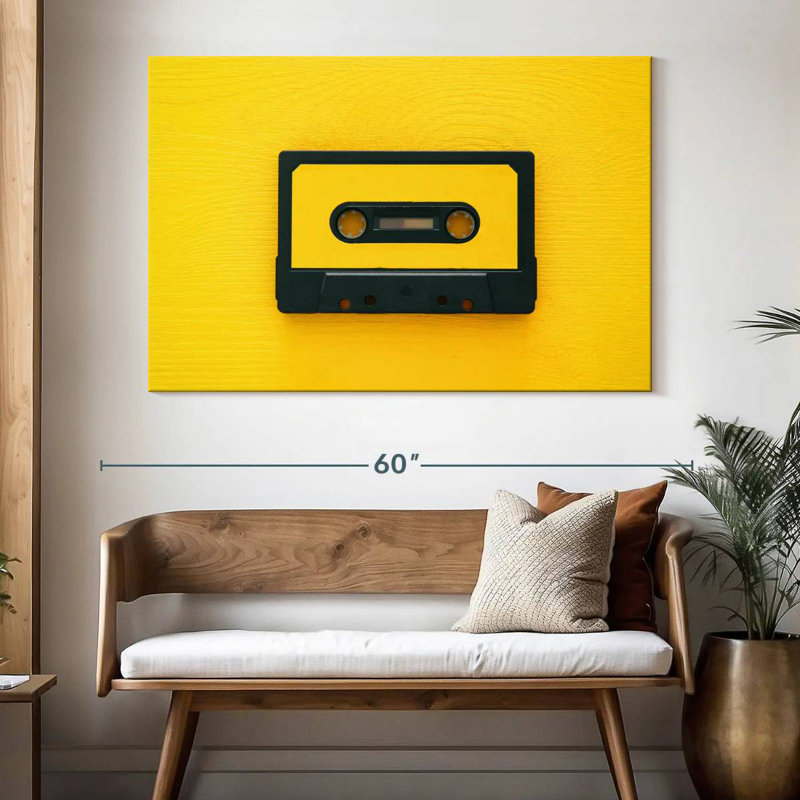 Cassette jaune Abarca, H 34 po x l 51 po
