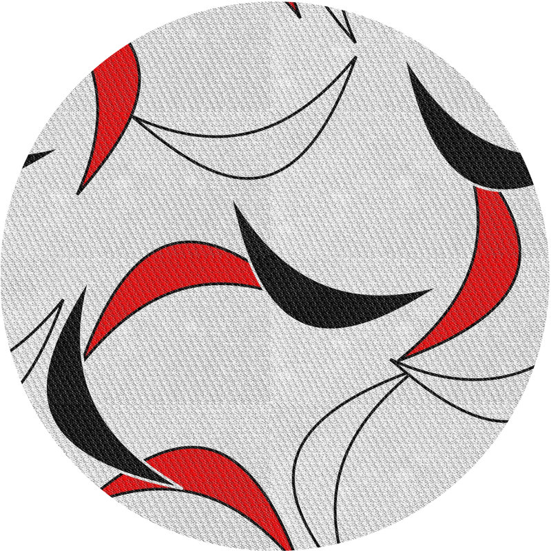 Abstract Indoor Rug, Round 4'