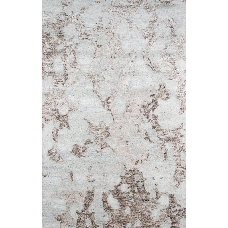 Tapis gris touffeté à la main Gracie-Anne, Rectangle 2 pi x 3 pi