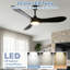 Ventilateurs de plafond Roomratv avec lumières et télécommande, moteur CC réversible silencieux et silencieux, 6 vitesses, minuteries, 3 CCT, utilisation intérieure, pales en plastique, ventilateur de plafond noir moderne-2094890647-2094890649