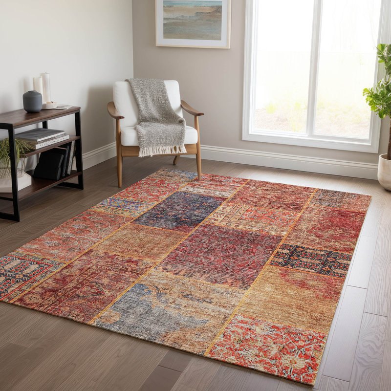 Tapis intérieur / extérieur Mcelwaney, Rectangle 2 pi 6 po x 3 pi 10 po