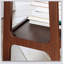 Table d'appoint en ardoise rétro avec tablette de rangement - Finition brun rougeâtre, table de bout peu encombrante pour le salon et la chambre à coucher