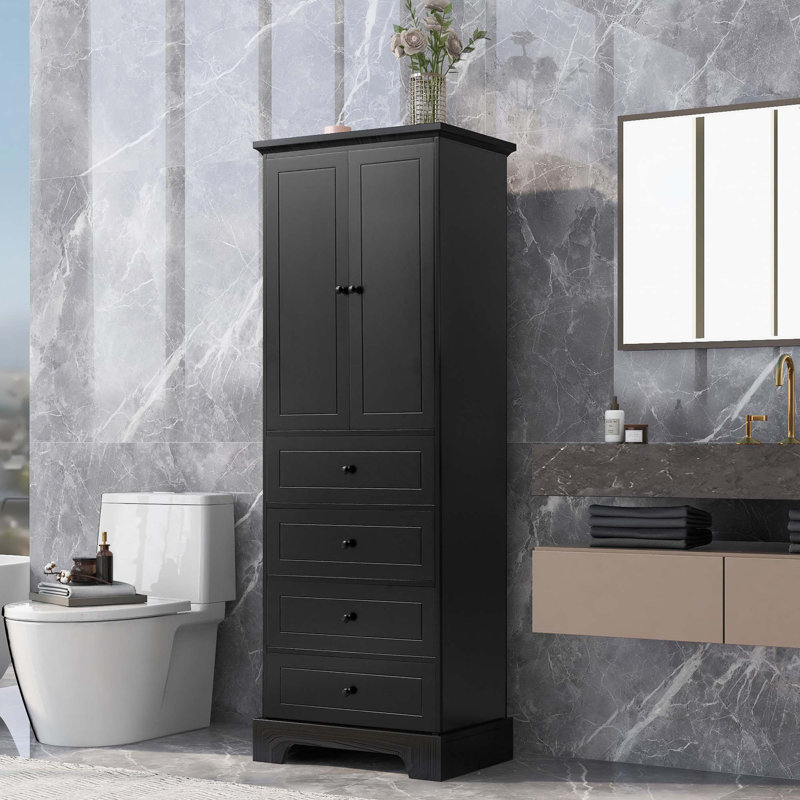 Line Cabinet With Adjustable Shelf, White