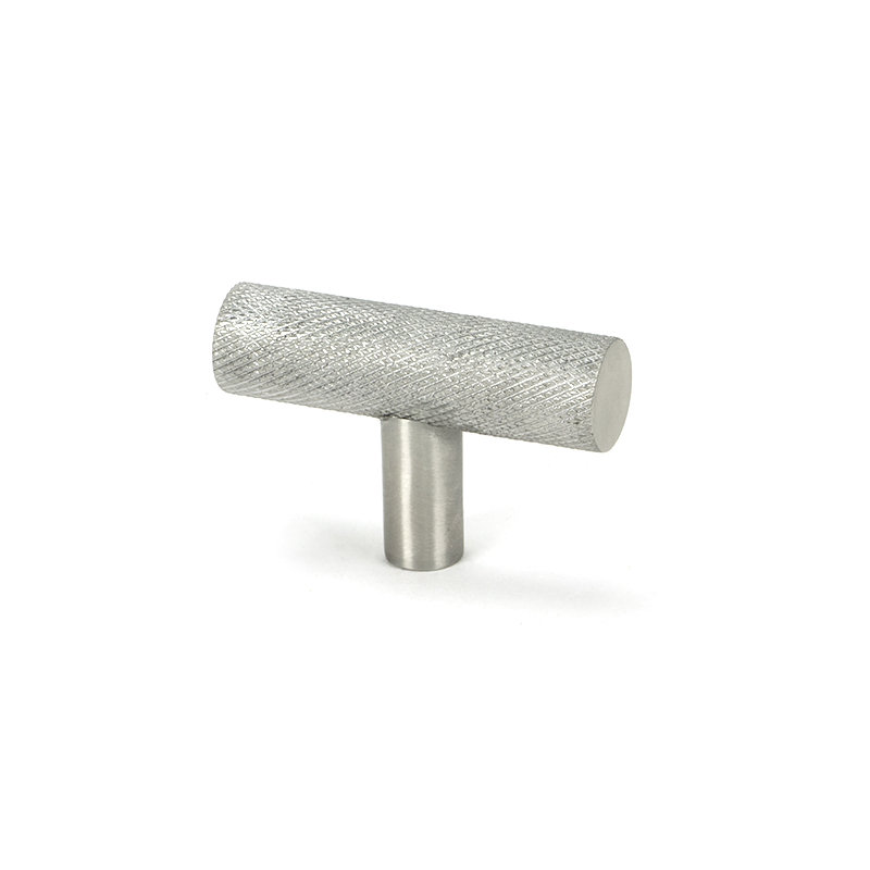 Brompton Cylindrical Knob, Satin Stainless Steel