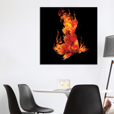 Fighting Fishon Fire by David Loblaw - Print on Canvas