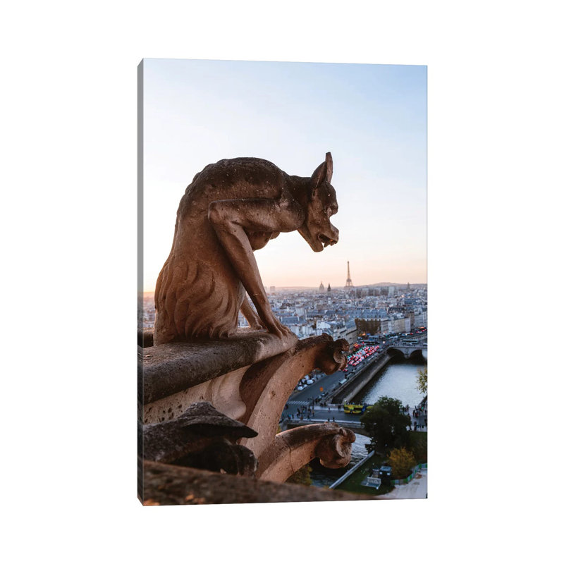 Gargoyle On Notre Dame Cathedral, Paris by Matteo Colombo - Gallery-Wrapped Canvas Giclée on Canvas, Canvas