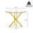 Round Glass Top Metal Base Dining Table-103836483