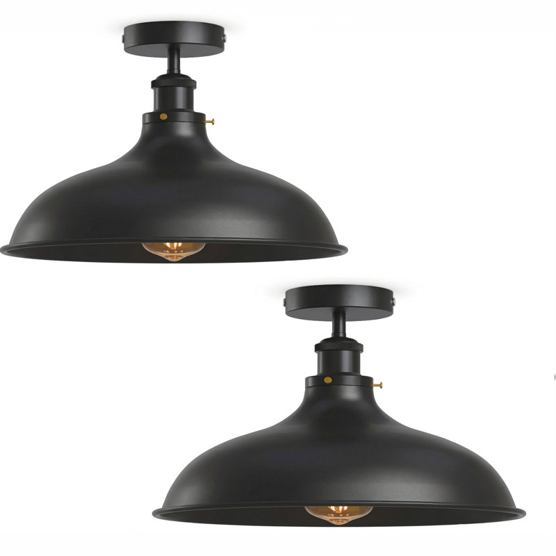 Semi Flush Mount, Yes, Black