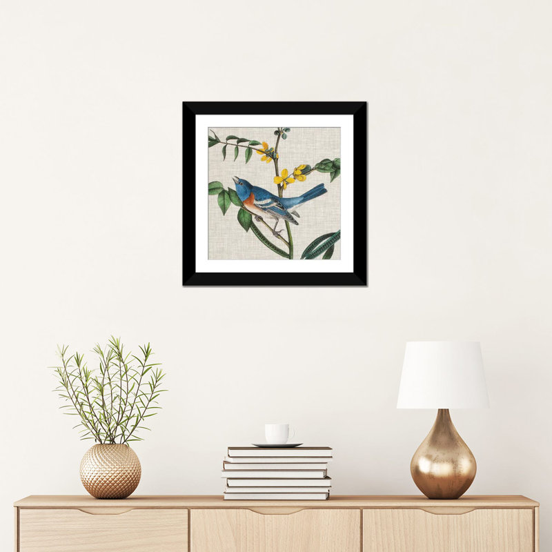 « aviaire crop viii », reproduction d’impression sur toile, H 26 po x l 26 po x P 1,5 po, Toile avec cadre noir, Pas de tapis