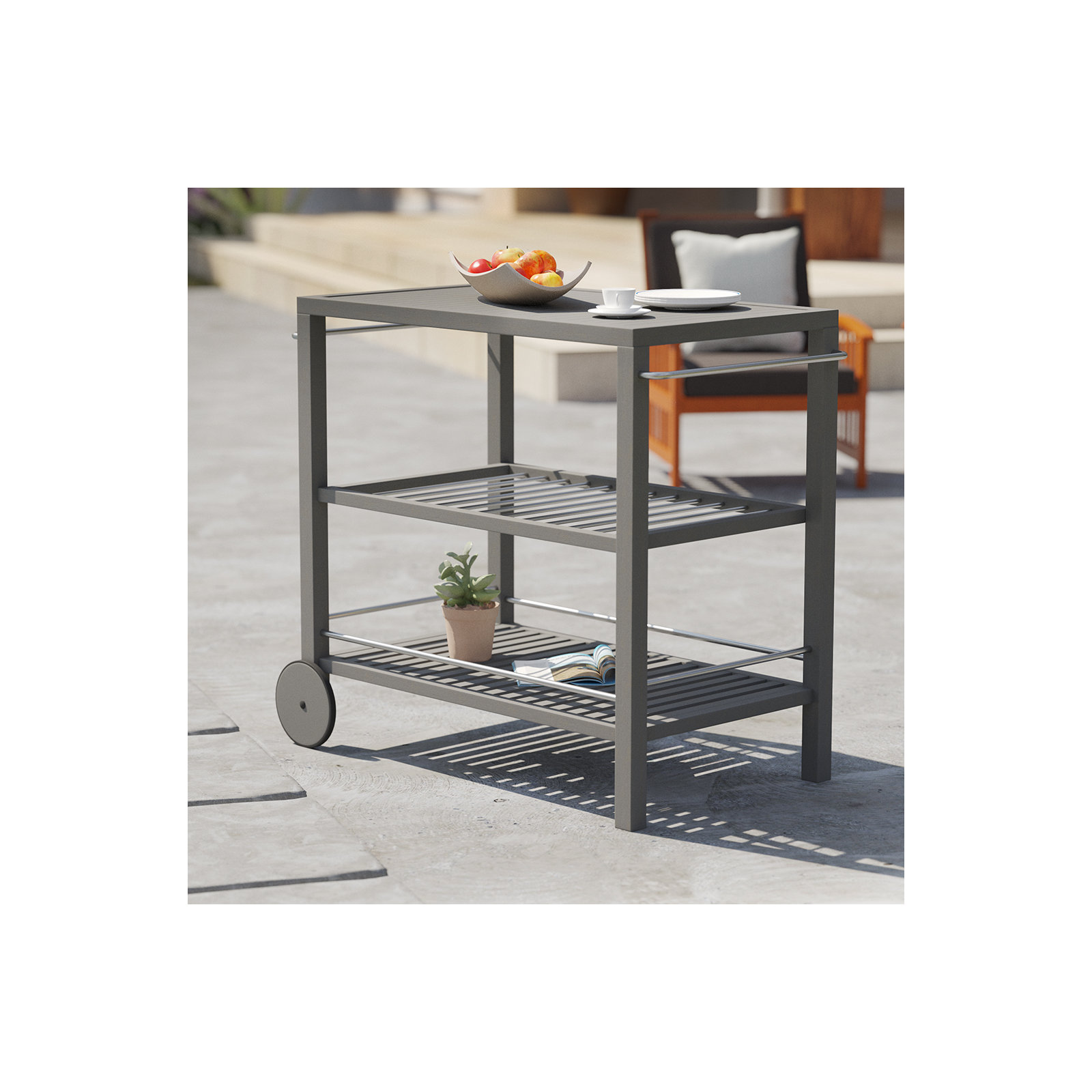 Iselle Outdoor Bar Serving Cart