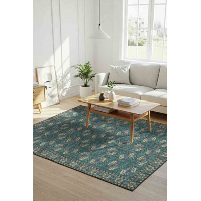 Tapis vert / bleu Lucien