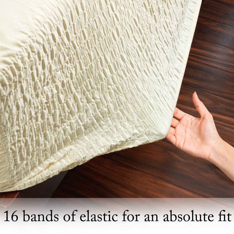 Ivory Full Microfiber Polyester Sheet Set with Pillowcases