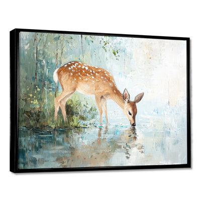 «Deer By The River IV», reproduction sur toile
