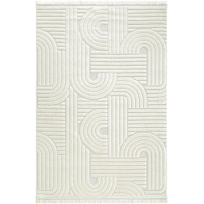 Roghieh Geometric Chenille Indoor / Outdoor Area Rug