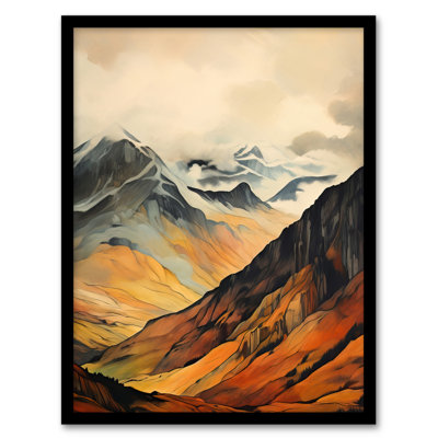 Ben Nevis In Glen Scotland Landscape Watercolour - Single Picture Frame Print
