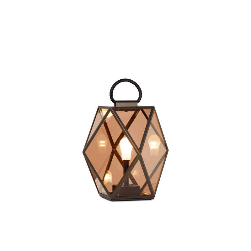 Muse Battery Outdoor Lantern Table Lamp, 15.7"H x 15.7"W x 15.7" D