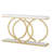 55.11” Modern White & Gold Faux Marble Console Table For Entryway Sofa Table