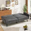 Modern Upholstered Living Room Set With Wooden Armrests & Convertible Backrest-1452901721-1452901727
