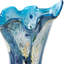 Vase de table en cristal bleu 17 po