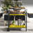 Outsunny Outdoor Bar Cart With Stainless Steel Tabletop, Kitchen Island On Wheels, 2 Tiers & Seasoning Shelf, Patio Serving Cart With Hooks, Towel & Garbage Bag Holder, Plates & Spice Jars