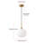 1-Copper white dimmable glass pendant light