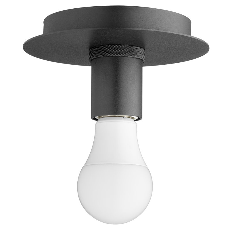 Plafonnier encastré géométrique unique à 1 lumière de 5,88 po, Noir