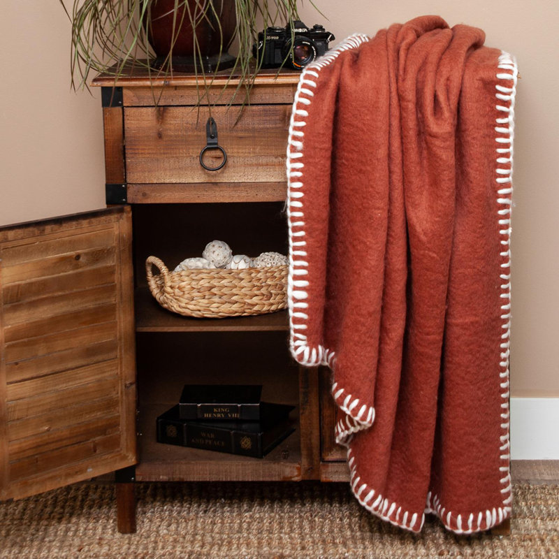 Slubby Hand Woven Throw Blanket