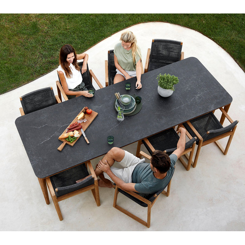 Aspect Outdoor Teak Dining Table, 29.2" H x 110.3" W x 39.4" D