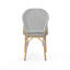 Chaises d'extérieur sans accoudoirs en rotin PE et aluminium, ensemble de 2