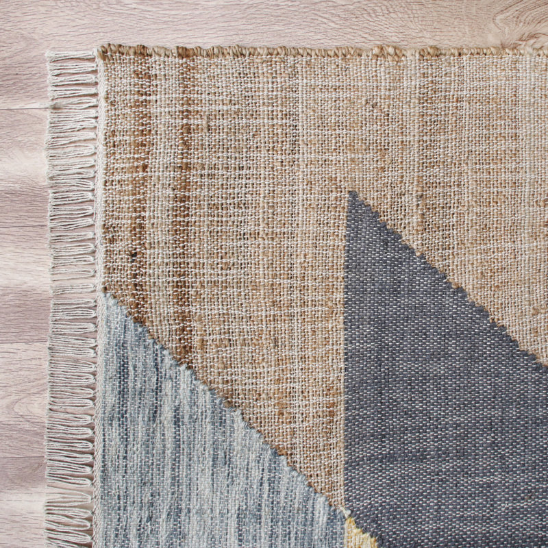 Tapis en jute / coton brun Iszic, Rectangle 6 pi x 9 pi