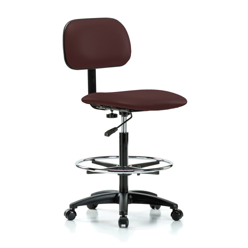 Fauteuil de laboratoire avec dossier réglable et repose-pieds Makan PERCH | Hauteur du banc élevé: 24 à 33,5 po