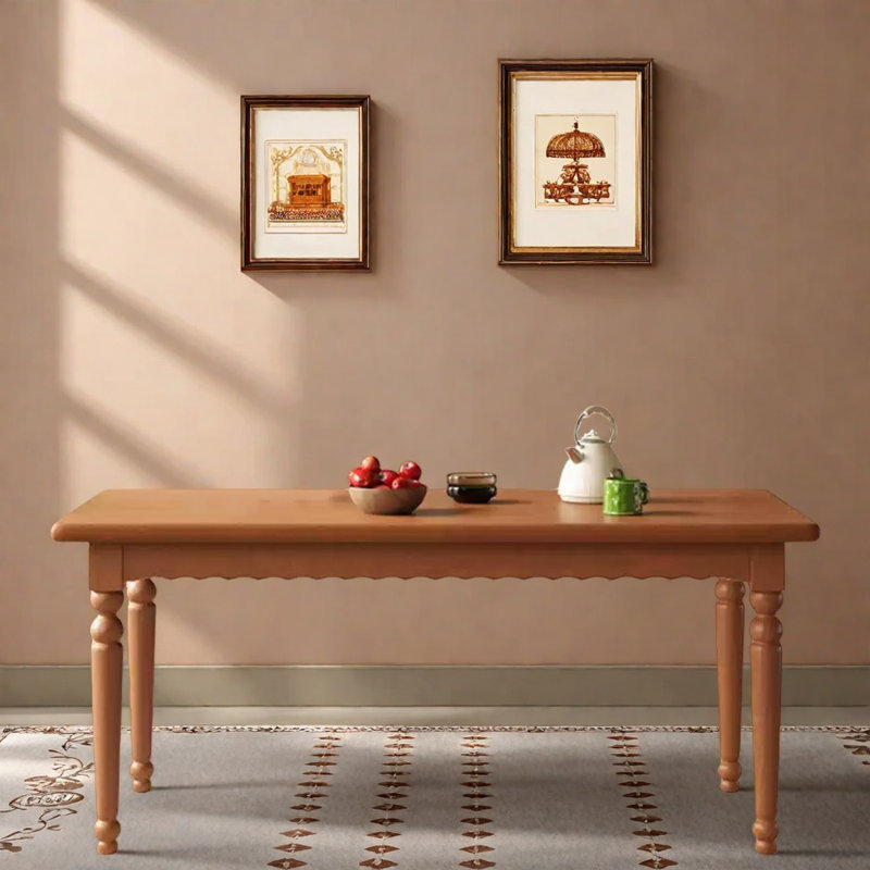Ash wood simple rectangular dining table, 29.52"H x 55.11"L x 31.49" W