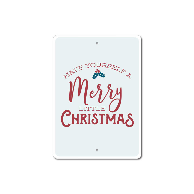 Plaque de Noël en aluminium, H 14 po x l 10 po x P 0,04 po