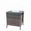 Table basse d'extérieur avec verre trempé transparent-895304909