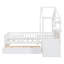 Kids' Dreamy House Bed With Sofa, Two Drawers And Storage Shelf, Creating A Magical And Functional Sleeping And Playing Space