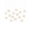 Piero 15 - Light Sugar White, Silver Cluster Pendant