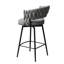Ensemble de 2 chaises de bar pivotantes à 360 °, équipées d'un tabouret de comptoir à dossier moelleux et d'une chaise de cuisine de luxe moderne à pieds en métal