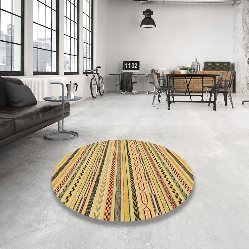Abstract Indoor Rug, Round 5'