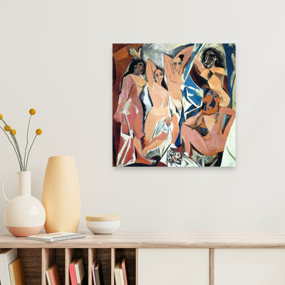 Les Demoiselles D'Avignon Abstract Classic Modern Wall Art Print by Pablo Picasso - 1 Piece Wrapped Canvas Wall Art