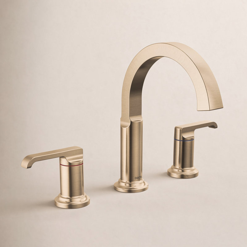 Tetra 3-Hole Widespread Bathroom Faucet, 2-Handle Bathroom Sink Faucet with Drain Assembly, Bronze