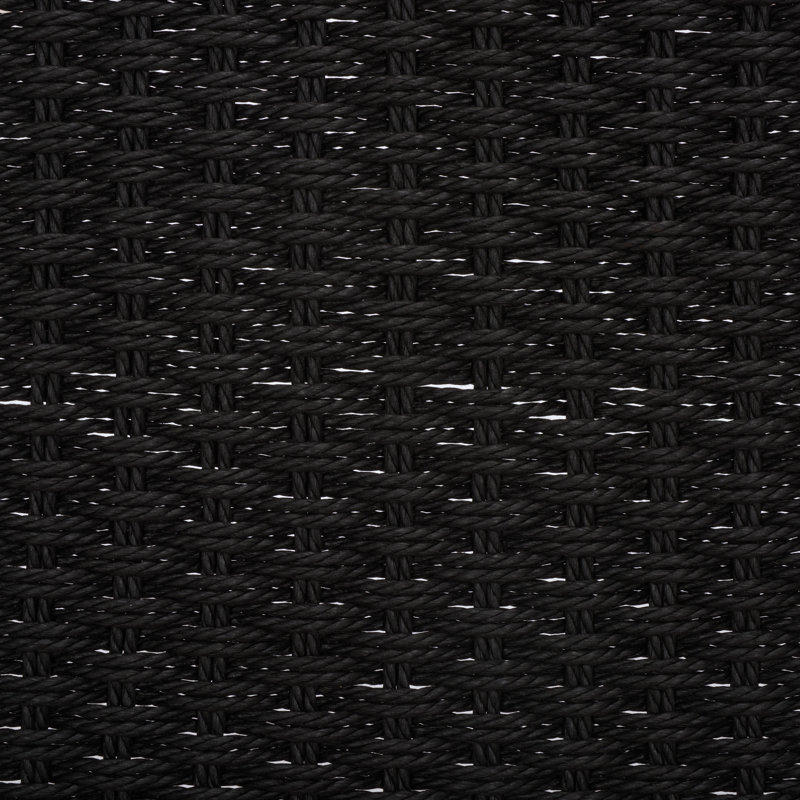 Tabouret de comptoir tissé Dutton, Noir/naturel