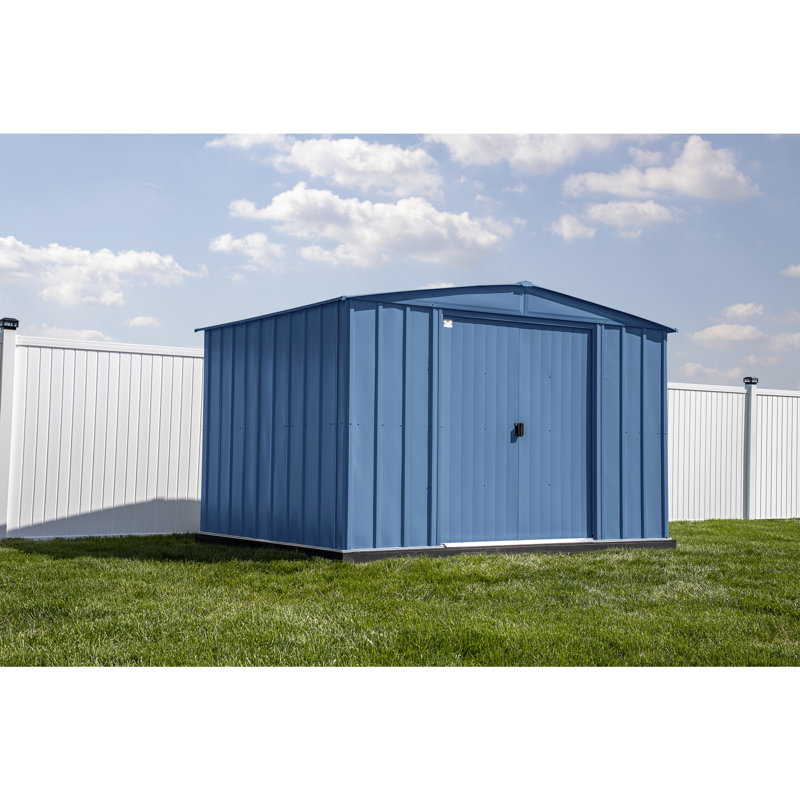 10 ft. x 8 ft. Blue Grey Steel Storage Shed