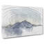 Moody Winter Mountain in Austria in Abstract - Wrapped Canvas Drawing - Wrapped Canvas-55310016