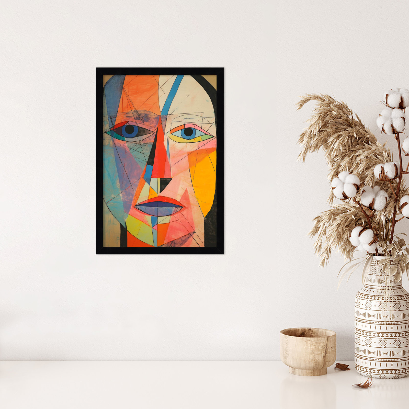 The Face by Treechild, 21" H x 15" W, Black