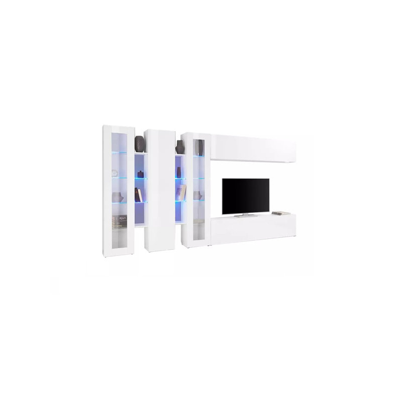 Cante Rectangle Accent Cabinet, Glossy White