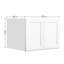 Armoire murale standard blanche Shaker de l 33 po x P 24 po x H 24 po Homeibro Cozy Design-915285827-915386481