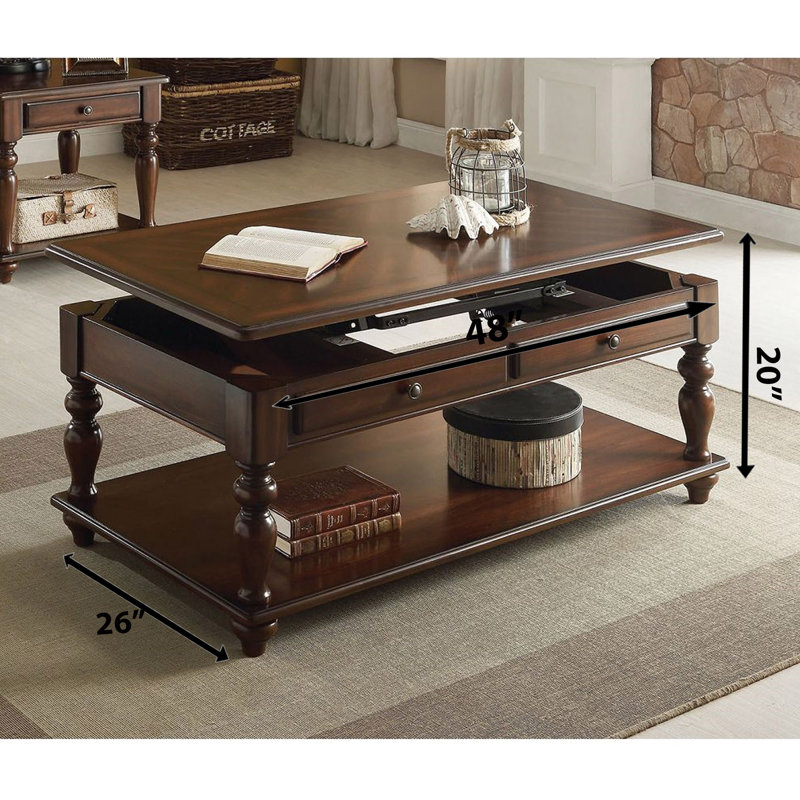 Table basse avec fini noyer Farrel