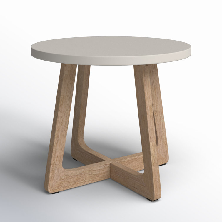 Mahi Round Concrete Outdoor Side Table
