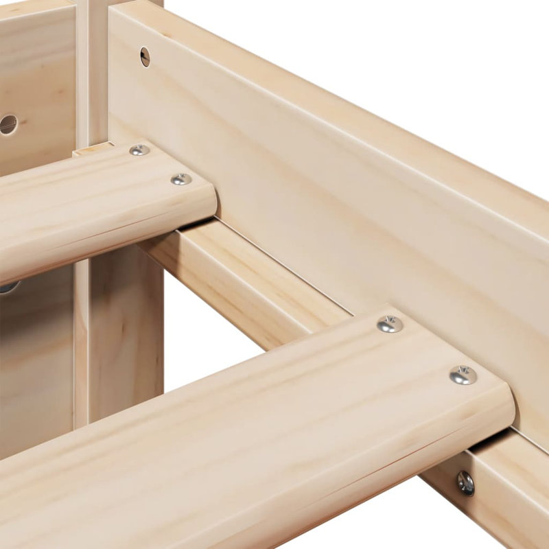 Solid Wood Bed, European Double (140 x 200 cm)