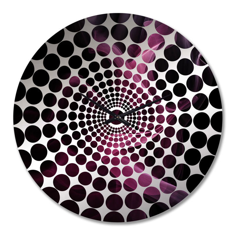 Horloge murale rose et noire, Grand